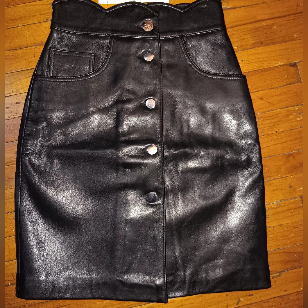 Maje Leather Skirt